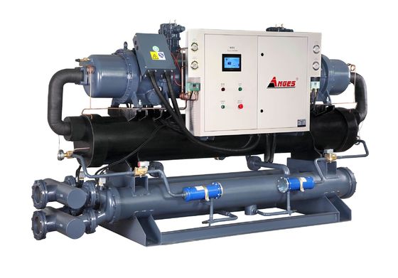खरीदें शीतलन समाधान के लिए 2 कंप्रेसर प्रणाली के साथ 200HP औद्योगिक पानी ठंडा पेंच चिलर online manufacture