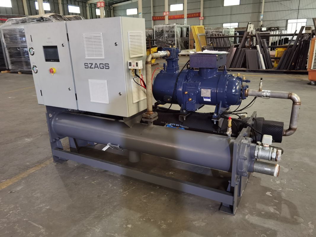 60hp पानी ठंडा पेंच प्रकार चिलर के साथ Hanbell कंप्रेसर के लिए शीतलन इंजेक्शन मोल्डिंग मशीन