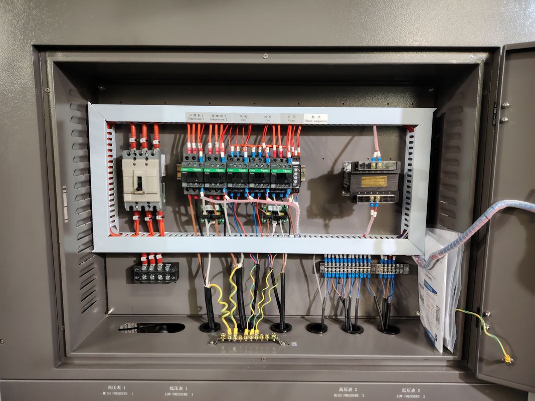 R134a रेफ्रिजरेंट इंडस्ट्रियल कूलर 110-480V वोल्टेज शेल एंड ट्यूब इवेपरेटर प्रकार