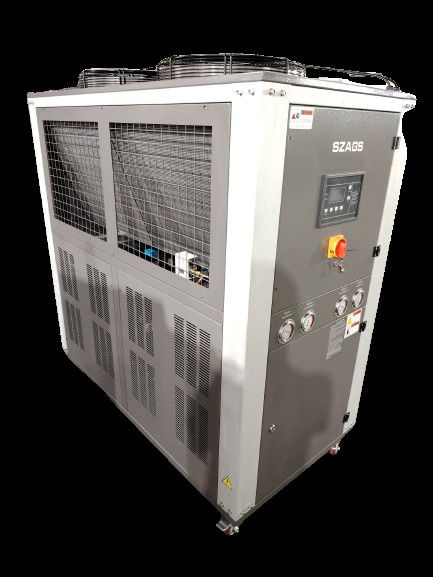 8 टन एयर कूल्ड इंडस्ट्रियल वाटर चिलर 23kW स्क्रॉल टाइप ग्लाइकोल चिलर फैक्टरी आपूर्ति