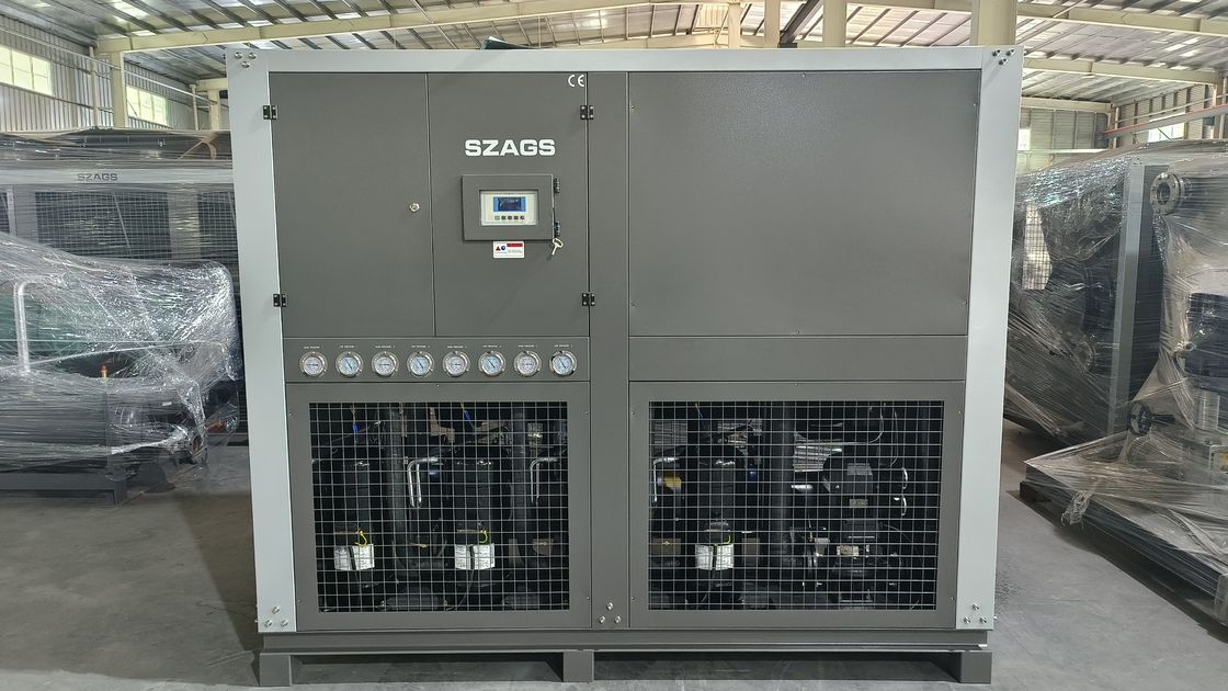 उच्च दक्षता 40HP इंडस्ट्रियल वाटर कूल्ड चिलर 130 KW स्क्रॉल वाटर कूल्ड चिलर इंजेक्शन मशीन के लिए