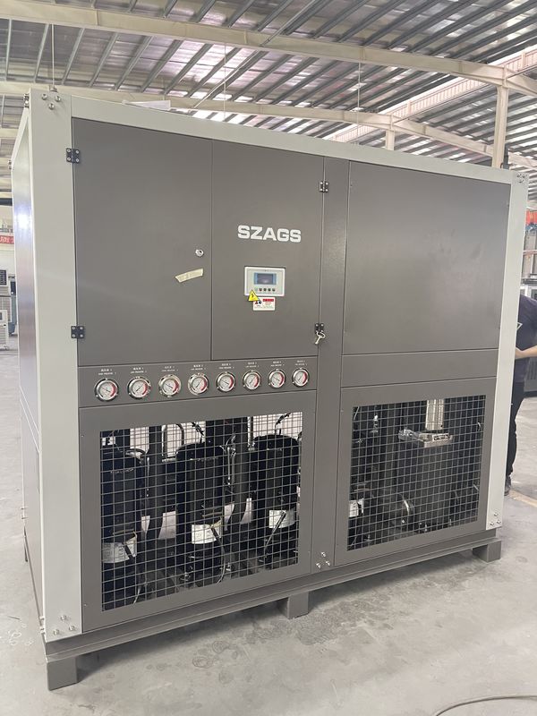 उच्च दक्षता 40HP इंडस्ट्रियल वाटर कूल्ड चिलर 130 KW स्क्रॉल वाटर कूल्ड चिलर इंजेक्शन मशीन के लिए