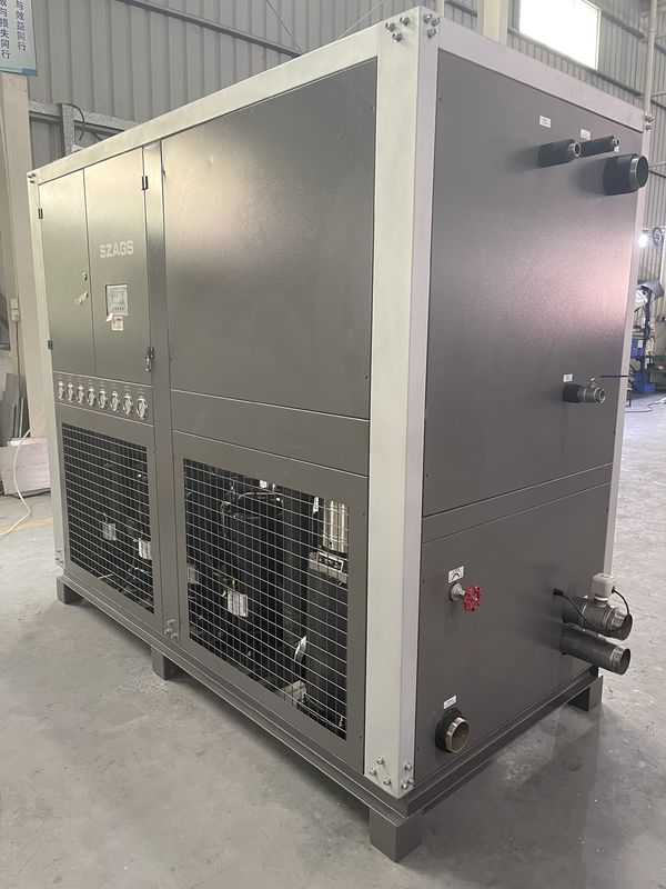 उच्च दक्षता 40HP इंडस्ट्रियल वाटर कूल्ड चिलर 130 KW स्क्रॉल वाटर कूल्ड चिलर इंजेक्शन मशीन के लिए