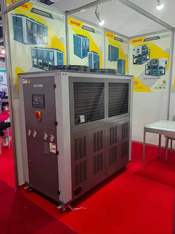 8hp पोर्टेबल इंडस्ट्रियल चिलर इंटीग्रेटेड सिस्टम हर्मेटिक स्क्रॉल प्रकार