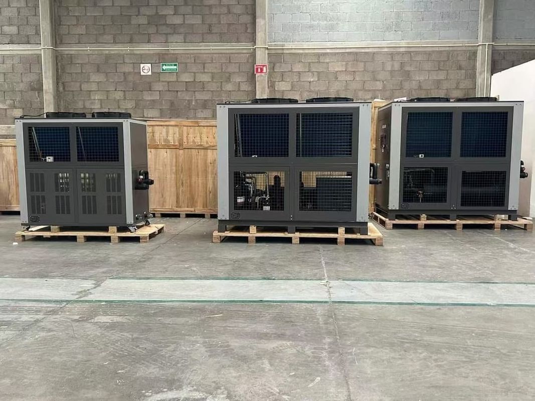 46.2KW एयर कूल्ड स्क्रॉल फिनेड कॉपर ट्यूब इंडस्ट्रियल वाटर रेफ्रिजरेटर / इंडस्ट्रियल वाटर कूलर