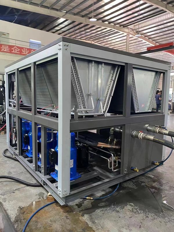 60HP एयर कूल्ड स्क्रॉल चिलर इंडस्ट्रियल प्रोसेस वॉटर चिलर प्रिंटिंग और बीओपीपी फिल्म लैमिनेशन लाइन के लिए