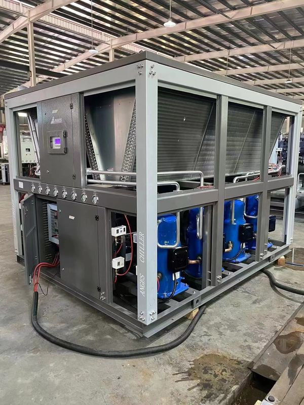 60HP एयर कूल्ड स्क्रॉल चिलर इंडस्ट्रियल प्रोसेस वॉटर चिलर प्रिंटिंग और बीओपीपी फिल्म लैमिनेशन लाइन के लिए