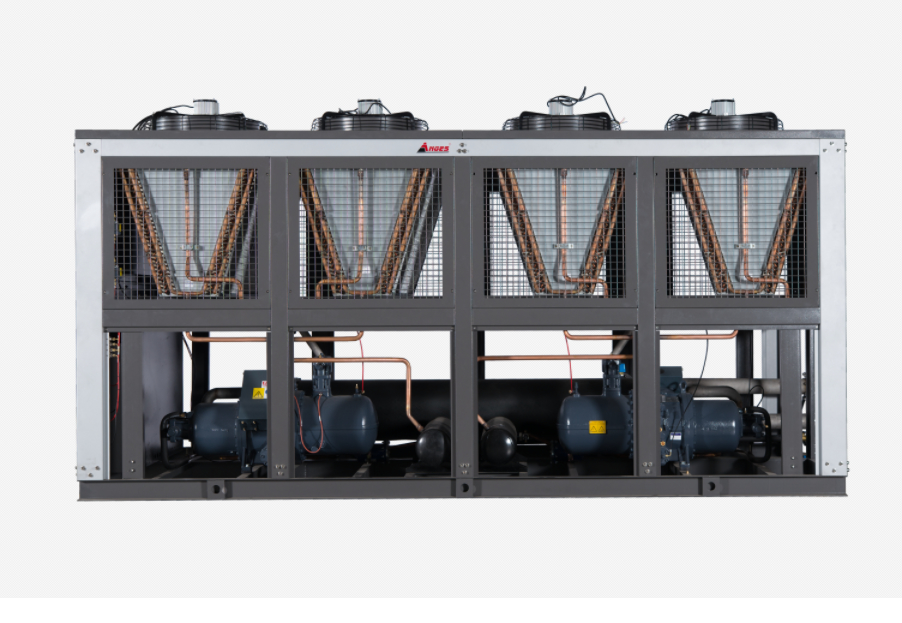 उच्च क्षमता 470kW वायु प्रशीतित स्क्रॉल चिलर औद्योगिक प्रक्रिया पानी ठंडा करने के लिए मुद्रण और BOPP फिल्म टुकड़े टुकड़े में